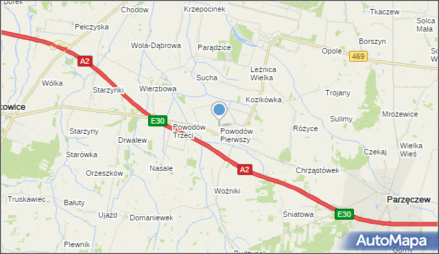 mapa Powodów Pierwszy, Powodów Pierwszy na mapie Targeo